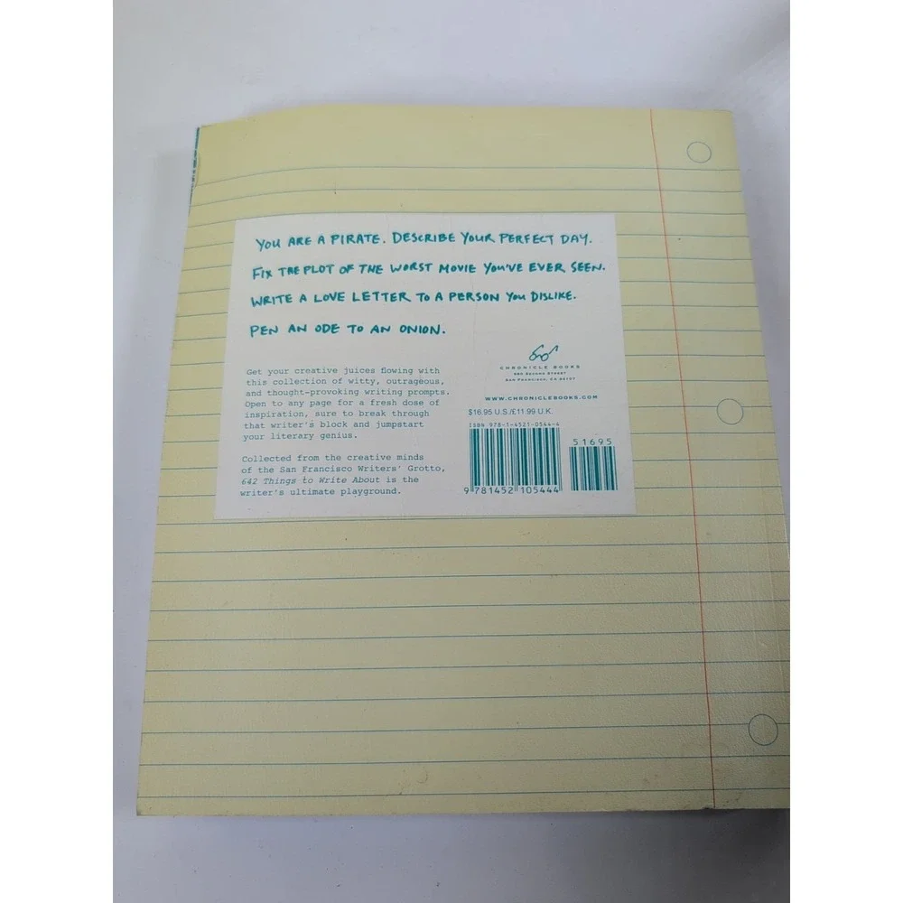 642‎ Things to Write about (Paperback or Softback) Prompted Journal New